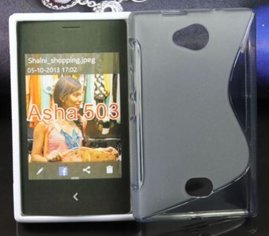 Nokia Asha 503 - Θήκη TPU GEL S-Line Διαφανής (OEM)