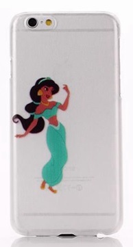 Apple iphone 6/6S 4.7 - Θήκη Πλαστικό Πίσω Κάλυμμα Διαφανής Λευκή Με Λόγκο Πριγκίπισσα Jasmine (OEM)