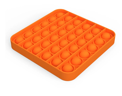 Pop It Παιχνίδι ΑντιΣτρες - Bubble μονοχρωμο πορτοκαλί τετραγωνο (oem)(bulk)
