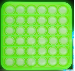 Pop It Παιχνίδι ΑντιΣτρες - Bubble μονοχρωμο πρασινο τετραγωνο (oem)(bulk)
