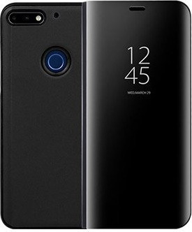 Θήκη Clear View για Huawei Y6 (2018) Μαύρο (ΟΕΜ)