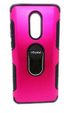 Θήκη πλάτης με στήριγμα i-Crystal back case with stand για το Xiaomi NOTE 4 Φουξια/Μαύρο (OEM)