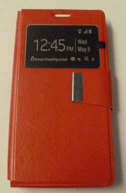 Sony Xperia E1 / E1 Dual - Δερμάτινη Θήκη Με Παραθυράκι Κόκκινο (ΟΕΜ)