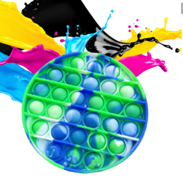 Pop It Παιχνίδι ΑντιΣτρες - Bubble νερομπογιες χρωματισμος στρογγυλο (oem)(bulk)