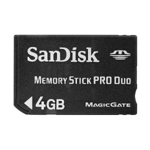 Sandisk 4GB Memory Stick Pro Duo Card for Sony PSP SDMSPD-004G-B35