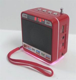Κόκκινο - WS-918 Mini MP3/Fm radio Speaker with built-in MP3 player and FM radio, support MP3 play from USB/SD/microSD Card - Black - Φορητό ηχείο με δυνατότητα αναπαραγωγής Mp3 μέσω USB ή SD κάρτας και ενσωματωμένο FM δέκτη