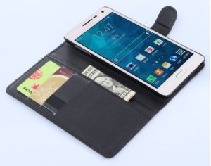 Samsung Galaxy A7 (A700F) - Δερμάτινη Θήκη Πορτοφόλι Μαύρο (ΟΕΜ)