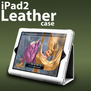 Άσπρη στυλάτη δερμάτινη θήκη για το Apple iPad II / new iPad/ iPad 4