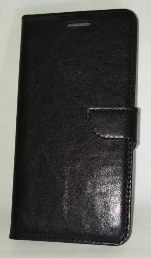 Δερμάτινη Θήκη Πορτοφόλι Με Πίσω Κάλυμμα Σιλικόνης για Samsung Galaxy G5308 Μαύρη (ΟΕΜ)