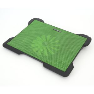 Omega Cyclone Notebook Βάση Ψύξης με 2 Θύρες USB και 5 Ανεμιστήρες για Laptops 17 Πράσινο OMNCP8098G