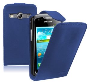Samsung Galaxy Xcover 2 s7710 - Δερμάτινη θήκη Flip Μπλέ (OEM)