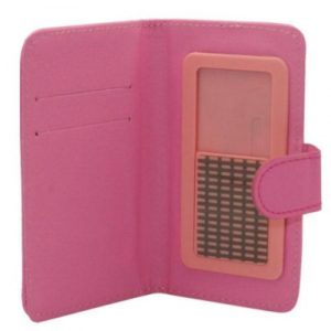 Θήκη Universal Flip Book Large για Κινητά Τηλέφωνα 4 -4.7 Gel Ροζ