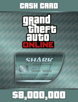 Rockstar Games Megalodon Shark Cash Card 8,000,000 GTA Dollars Xbox One