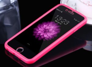Apple iPhone 6 4,7 - Σκληρή Προστατευτική Θήκη TPU Gel Με Μπροστινό Διαφανές Κάλυμμα Ρόζ (OEM)