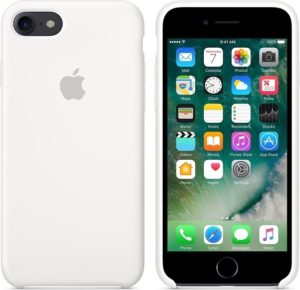 Apple MMWF2ZM Original Silicone Case για iPhone 7 and 8 (4.7) White