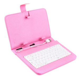 Δερμάτινη Θήκη με πληκτρολόγιο για Tablet 8 - Ροζ