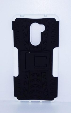 Θήκη σιλικόνης σκληρή με βάση για Xiaomi Pocophone F1 black&white (OEM)