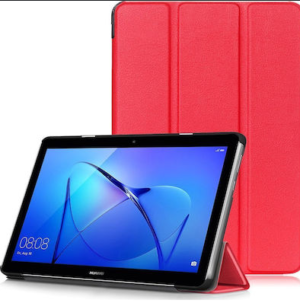 Δερματίνη Θήκη Αναδιπλούμενη 2 Θέσεων για Huawei MediaPad T3 9.6 Κοκκινο (OEM)