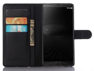 Huawei Mate 8 - Δερμάτινη Θήκη Πορτοφόλι Με Πίσω Πλαστικό Κάλυμμα Μαύρο (ΟΕΜ)