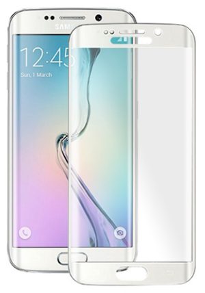 Samsung Galaxy S6 Edge Plus G928F - Προστατευτικό Οθόνης Tempered Glass - Full Screen Protector Λευκό (OEM)