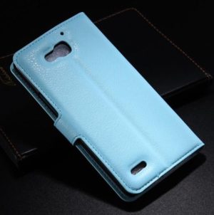 Huawei Honor 3X G750 - Δερμάτινη Stand Θήκη Πορτοφόλι Γαλάζιο (OEM)