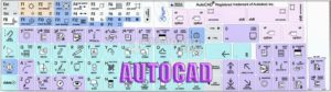 Autodesk AutoCAD Galaxy Series Χρωματιστά Αυτοκόλλητα Apple Πληκτρολογίων με Μαύρους Αγγλικούς Χαρακτήρες (OEM)