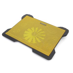 Omega Cyclone Notebook Βάση Ψύξης με 2 Θύρες USB και 5 Ανεμιστήρες για Laptops 17 Κίτρινο OMNCP8098Y