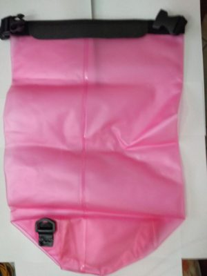 Mεγάλη Ρόζ Διαφανή αδιάβροχη Πλαστική Τσάντα Ωμου (OEM)