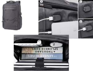 ARCTIC HUNTER τσάντα πλάτης B00107 Black 15.6 , laptop, αδιάβροχη