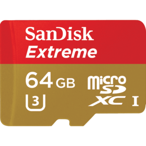 Sandisk Extreme micro SDHC/ SDXC UHS-I Card with SD Adapter 64GB 90MB/s SDSQXNE-064G-GN6MA