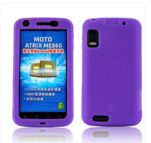Silicone case for Motorola MB860 Atrix Purple MAMB860SCPU OEM