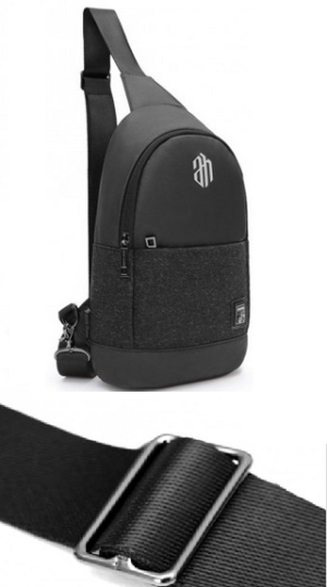 ARCTIC HUNTER τσάντα Crossbody XB00064-BK, αδιάβροχη, μαύρη