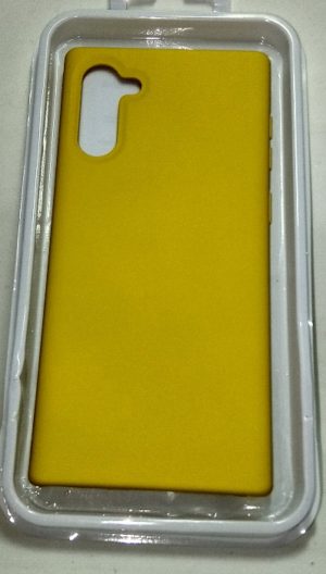 Θήκη Silicone Cover για Samsung Galaxy Note 10 Ανοικτό Κίτρινο