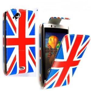 England Flag Flip Leather Case For Sony Ericsson Xperia Arc X12