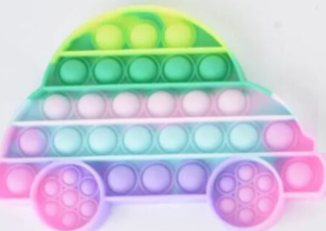 Pop It Παιχνίδι ΑντιΣτρες - Bubble ουρανιο-τοξο παστελ χρωματα Αμαξακι (oem)(bulk)
