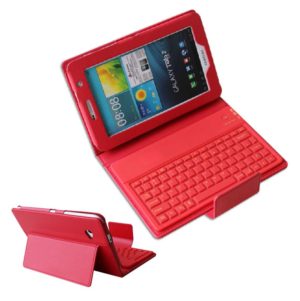 Δερμάτινη Θήκη Bluetooth με Πληκτρολόγιο για το Samsung Galaxy Tab 2 7 P3100 P6200 Κόκκινη (ΟΕΜ)