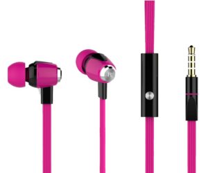 Yison Ακουστικά Ψείρες με Μικρόφωνο και Πλατύ Καλώδιο για Συσκευές Android/iOs Ροζ S30-P
