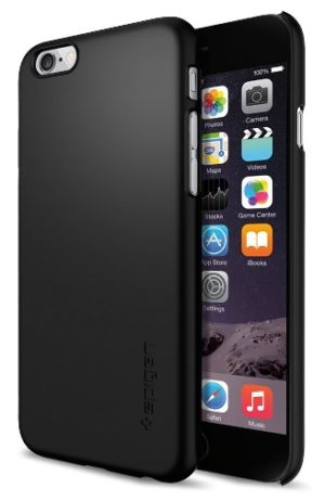 Θήκη Πλαστικό Πίσω Κάλυμμα Thin Fit για Apple iPhone 6 / 6S 4.7 Μαύρο (SGP10936) (Spigen)
