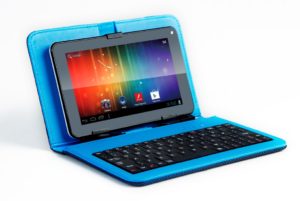 Virgo VIR-00086 Leather Case with Keyboard 8 - 9 for Tablet Micro USB - Μαύρη Μπλέ