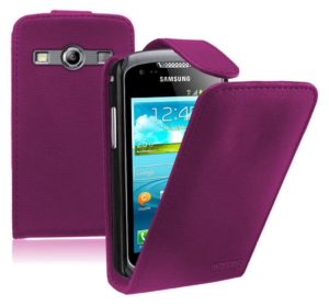 Samsung Galaxy Xcover 2 s7710 - Δερμάτινη θήκη Flip Μώβ (OEM)