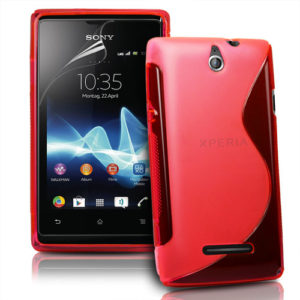 Sony Xperia E / dual Θήκη Σιλικόνης TPU S-line - Red