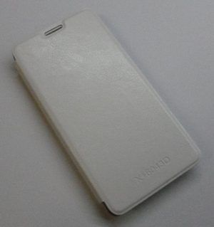 Δερμάτινη Stand/Θήκη για Alcatel One Touch Idol X Plus (6043D) Λευκό (OEM)