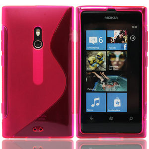 Pink Soft Crystal TPU Gel Case for Nokia Lumia 800 (ΟΕΜ)