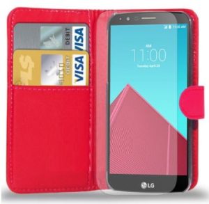 LG G4 (H815) - Δερμάτινη Θήκη Πορτοφόλι Κόκκινο (OEM)
