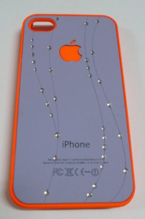 iPhone 4G / 4S Σκληρή Θήκη Πίσω Κάλυμμα Μώβ Με Διαμάντια IP4HCBCPWD OEM