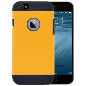 Apple iPhone 6 4.7 - Σκληρή Θήκη Πλαστικό Πίσω Κάλυμμα Κίτρινο Μαύρο (Spigen)