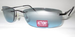 Γυαλιά ήλιου Action AC2047 C02 με μπλε φακούς και μαύρο μεταλλικό σκελετό (OEM)