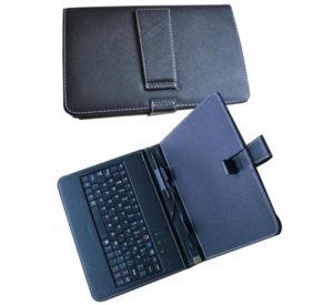 Leather Case with Keyboard for Tablet 8 Dark Blue