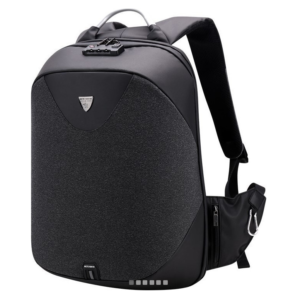 Τσάντα πλάτης B00208-BK, laptop, USB, αδιάβροχη, μαύρη
