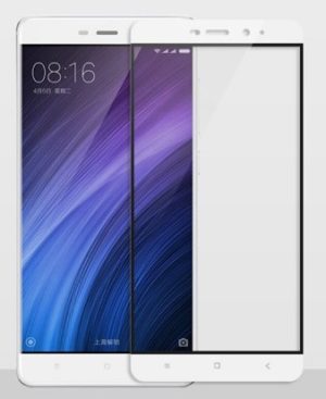 Προστατευτικό Οθόνης Πλήρης Κάλυψης Tempered Glass για Xiaomi Redmi 4 Prime Λευκό (OEM)